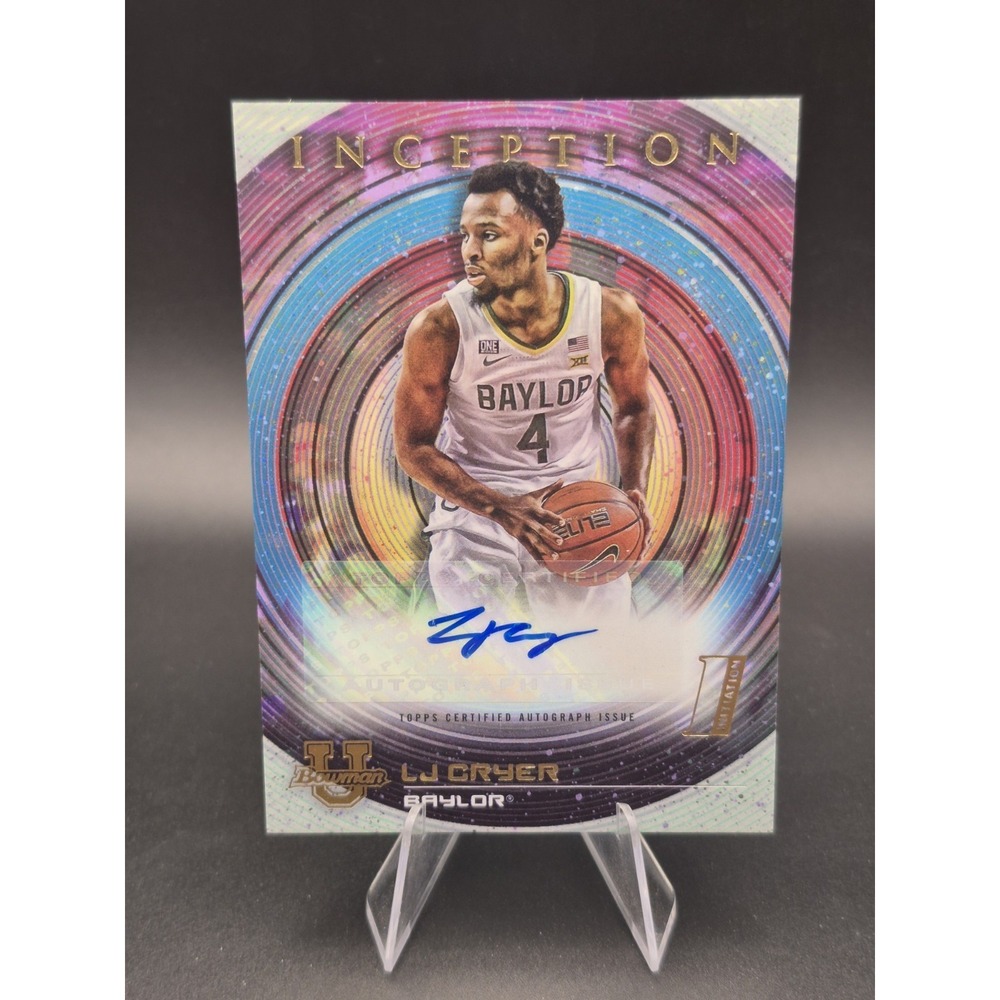 2023 Bowman Inception U LJ Cryer#BIA-LC Prospect Autograph Baylor University